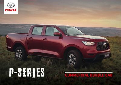 Cars, Motorcycles & Spares offers in Klerksdorp | P-Series Commercial Double Cab in GWM | 2023/10/06 - 2024/06/30