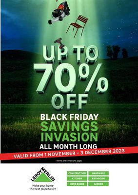 Leroy Merlin catalogue in Soweto | Black Friday Savings Invasion | 2023/11/01 - 2023/12/03