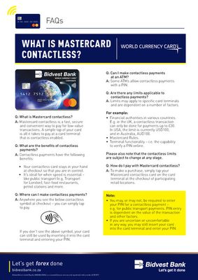 Bidvest Bank catalogue in Cape Town | Mastercard contactless | 2023/10/31 - 2024/06/30