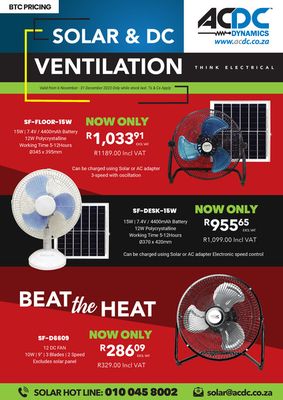 ACDC Express catalogue | Solar & Dc Fans | 2023/11/07 - 2023/12/31