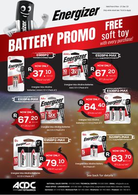 ACDC Express catalogue | Energizer Battery Promotion | 2023/11/09 - 2023/12/31