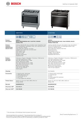 Bosch catalogue | Freestanding Pricelist | 2023/11/14 - 2023/12/31