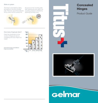 Gelmar catalogue | Titus Concealed Hinges | 2023/11/22 - 2023/12/31