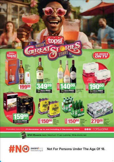 Groceries offers | Tops Spar Promotions in Tops Spar | 2023/11/23 - 2023/12/05