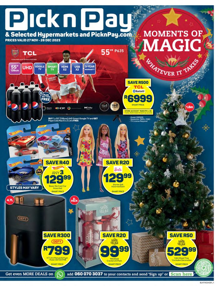 Pick n Pay catalogue | Offers Moments Of Magic | 2023/11/27 - 2023/12/26