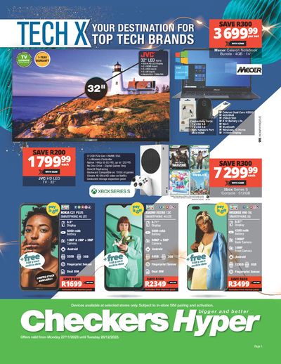 Checkers Hyper catalogue | Tech X - Top Tech Brands | 2023/11/27 - 2023/12/26