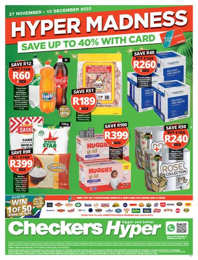 Checkers Hyper catalogue | Hyper Madness Save Up To 40%  | 2023/11/27 - 2023/12/10