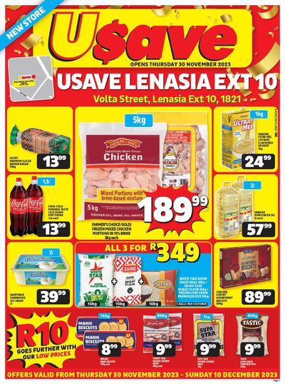 Usave catalogue | Usave Lenasia Ext 10 Promotions | 2023/11/30 - 2023/12/10