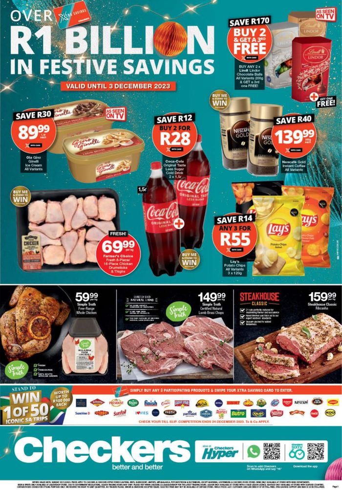 Checkers Hyper catalogue | Offers Festive Savings | 2023/11/30 - 2023/12/03