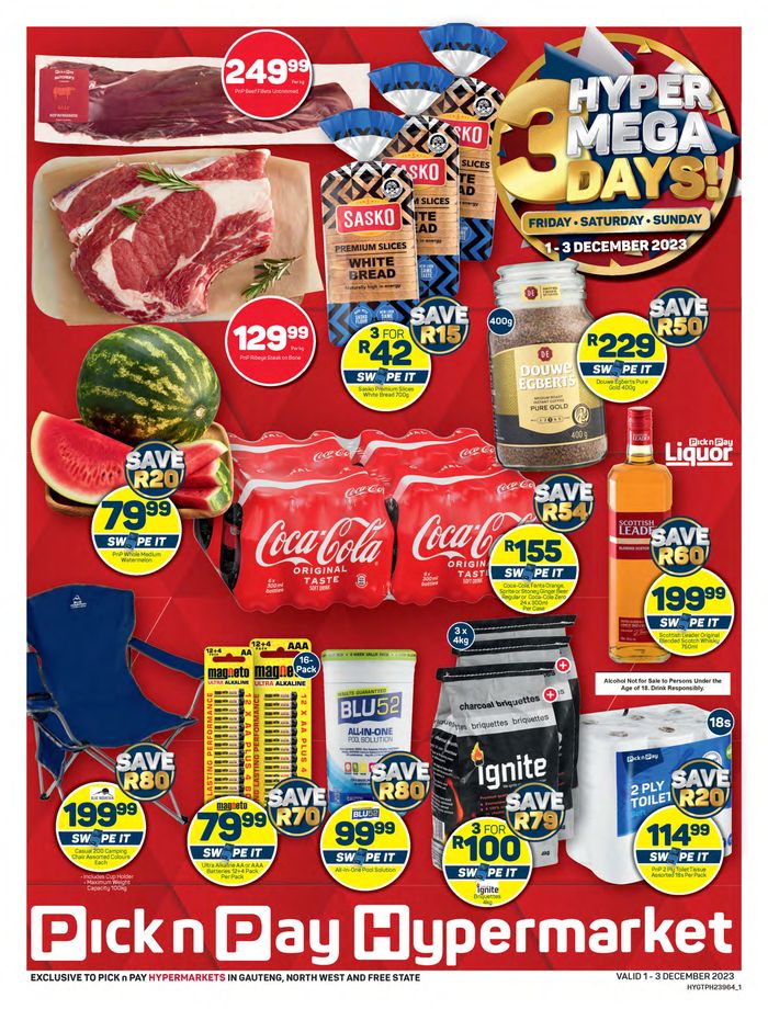 Pick n Pay Hypermarket catalogue | Hyper Mega Days Promotions | 2023/12/01 - 2023/12/10