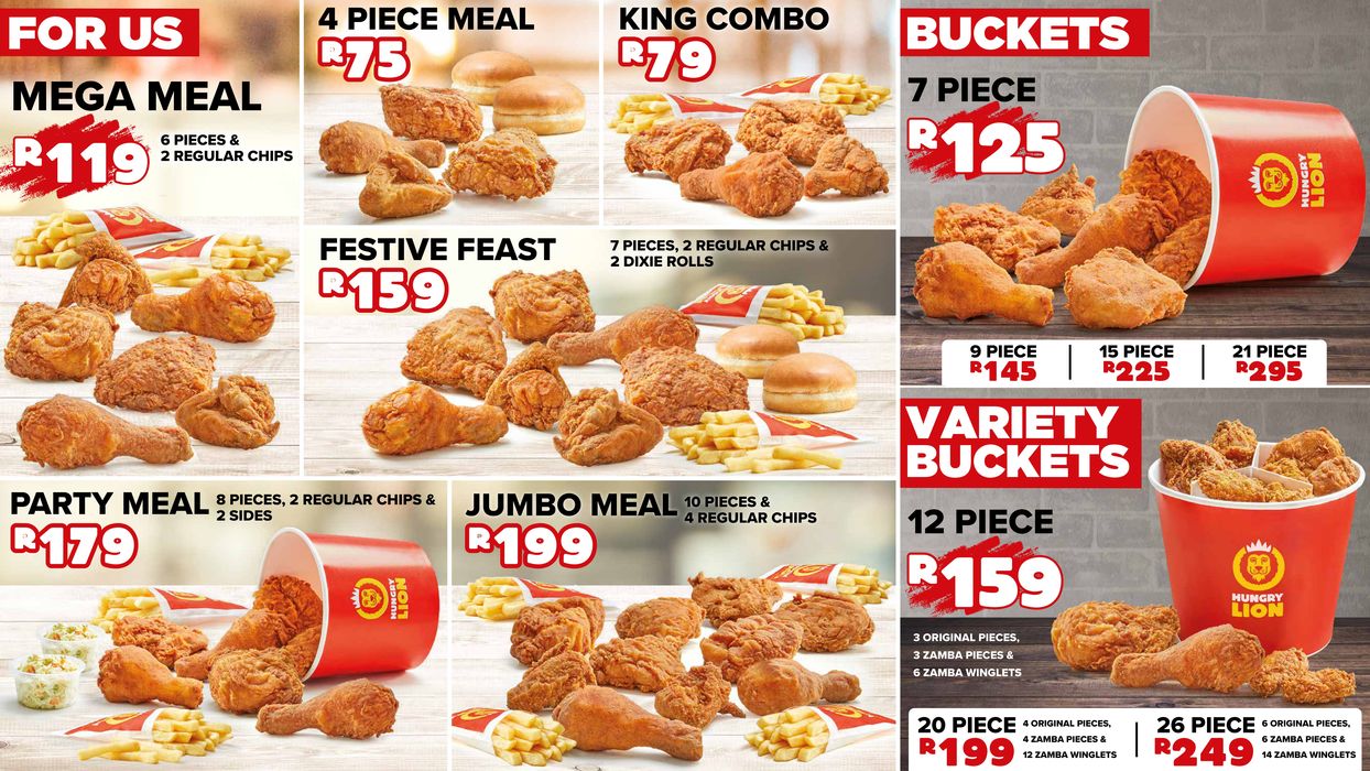 Hungry Lion catalogue | Hungry Lion Menu 2023 | 2023/12/01 - 2023/12/31