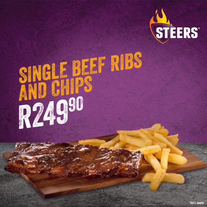 Steers catalogue | Promotions Ribs for R 249.90 | 2023/12/01 - 2023/12/31