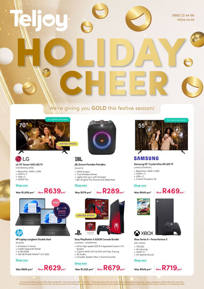Teljoy catalogue | Holiday Cheer - Gold | 2023/12/05 - 2023/12/31