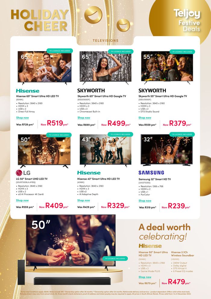 Teljoy catalogue | Holiday Cheer - Gold | 2023/12/05 - 2023/12/31