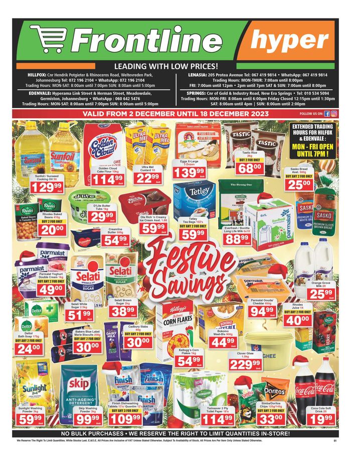 Frontline Hyper catalogue | Leading With Low Prices | 2023/12/05 - 2023/12/18