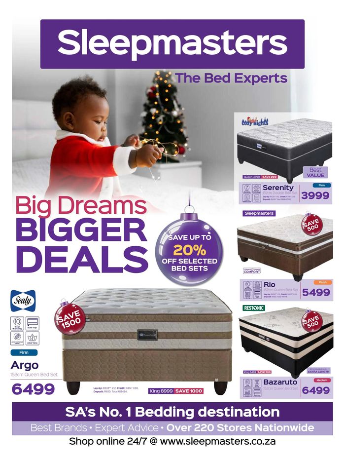 Sleepmasters catalogue | Big Dreams Bigger Deals | 2023/12/05 - 2024/01/07