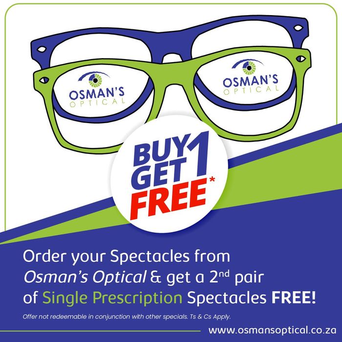Osman's Optical catalogue in Diepkloof | Buy 1 Get 1 Free | 2024/01/04 - 2024/06/30