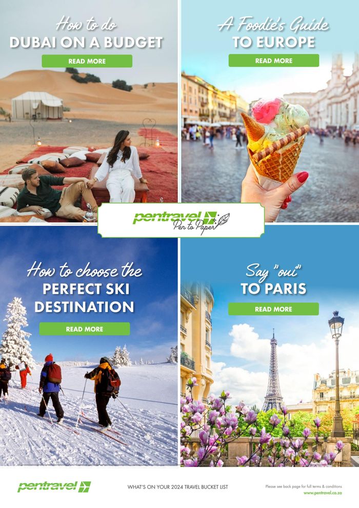 Pentravel catalogue in Cape Town | Holidays 2024 travel bucket | 2024/01/09 - 2024/12/31