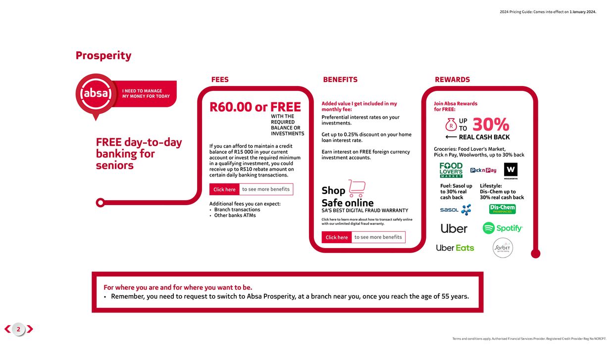 Absa Bank catalogue in Edenvale | Prosperity Account | 2024/01/10 - 2024/12/31