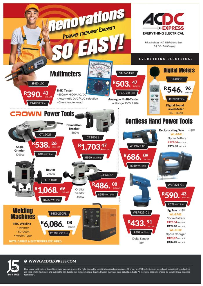ACDC Express catalogue in Rustenburg | Tool Clearance Sale | 2024/01/12 - 2024/03/31