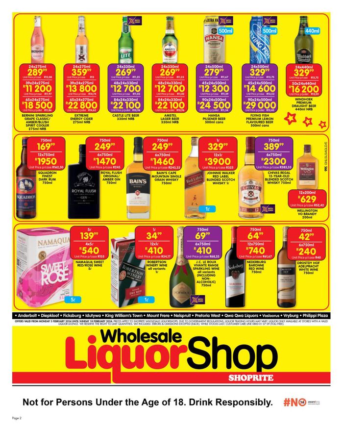 Shoprite Liquor Johannesburg 76 Raleigh Road Cnr Raleigh And Bedford