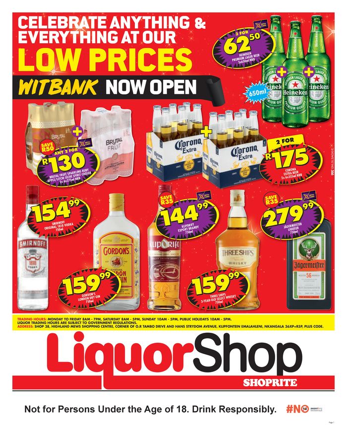 Shoprite catalogue in Johannesburg | Shoprite LiquorShop Witbank Savings | 2024/02/16 - 2024/03/10