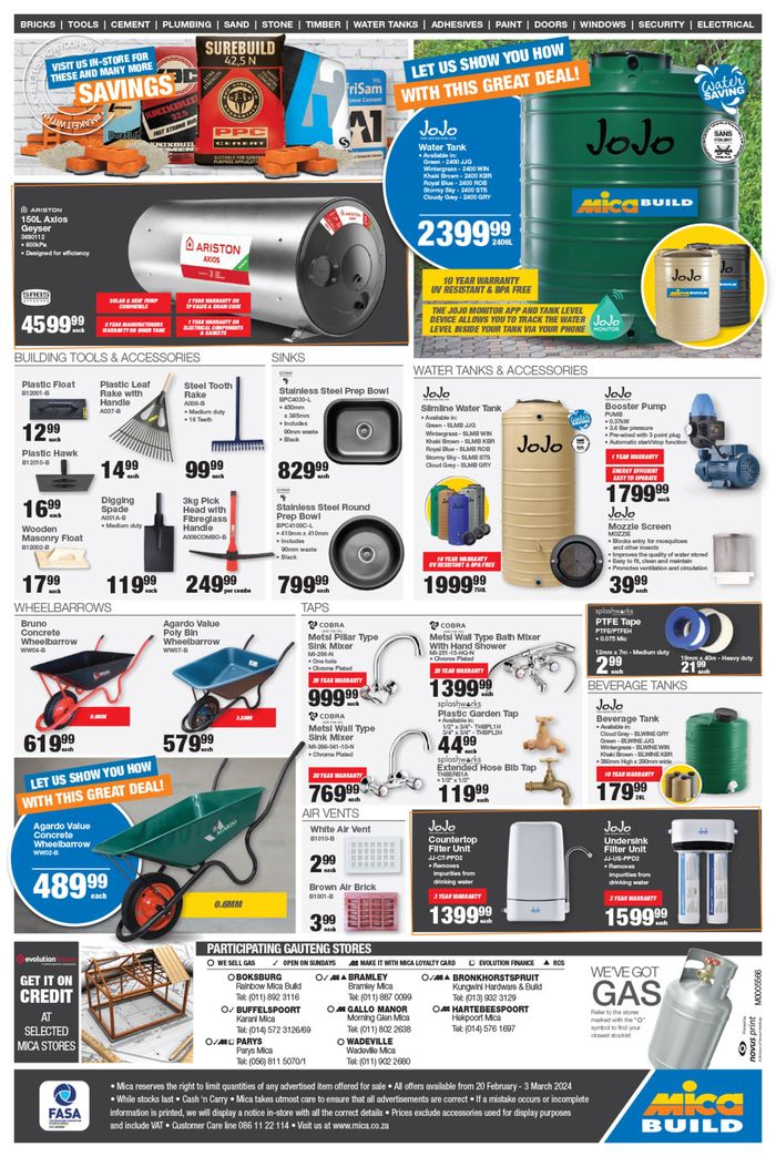 Mica Centurion Yankys Shopping Centre Olympia Road Springs Gauteng