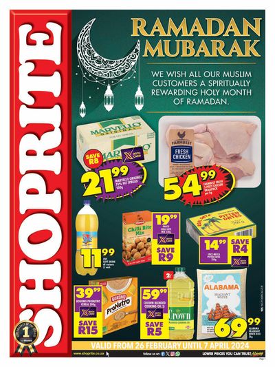 Shoprite catalogue in Cape Town | Shoprite Ramadan Western Cape 26 February - 7 April | 2024/02/26 - 2024/04/07