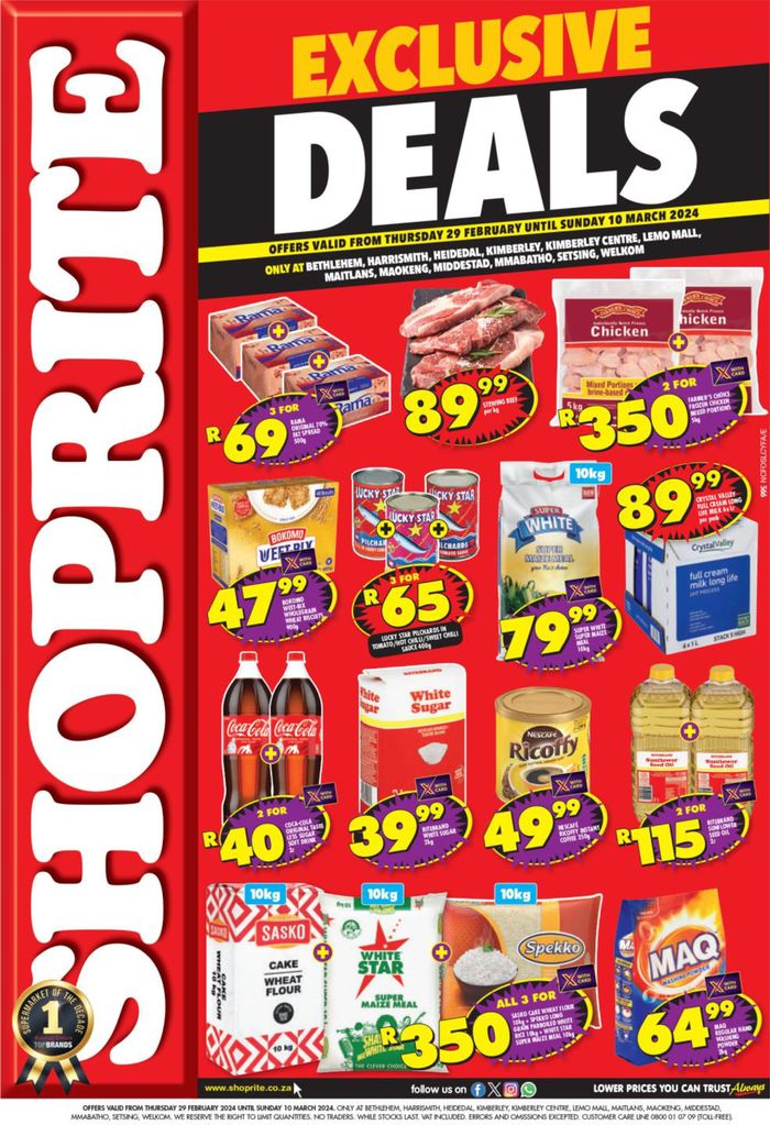 Shoprite Bloemfontein - 5 Stand Street | Trading Hours & Specials | Tiendeo