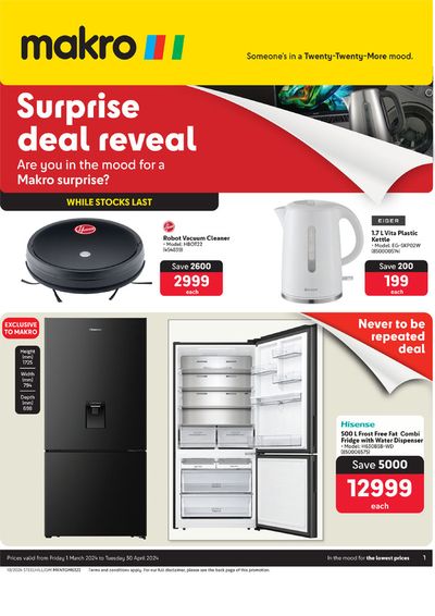 Electronics & Home Appliances offers in Benoni | Surprise Deal Reveal in Makro | 2024/03/01 - 2024/04/30