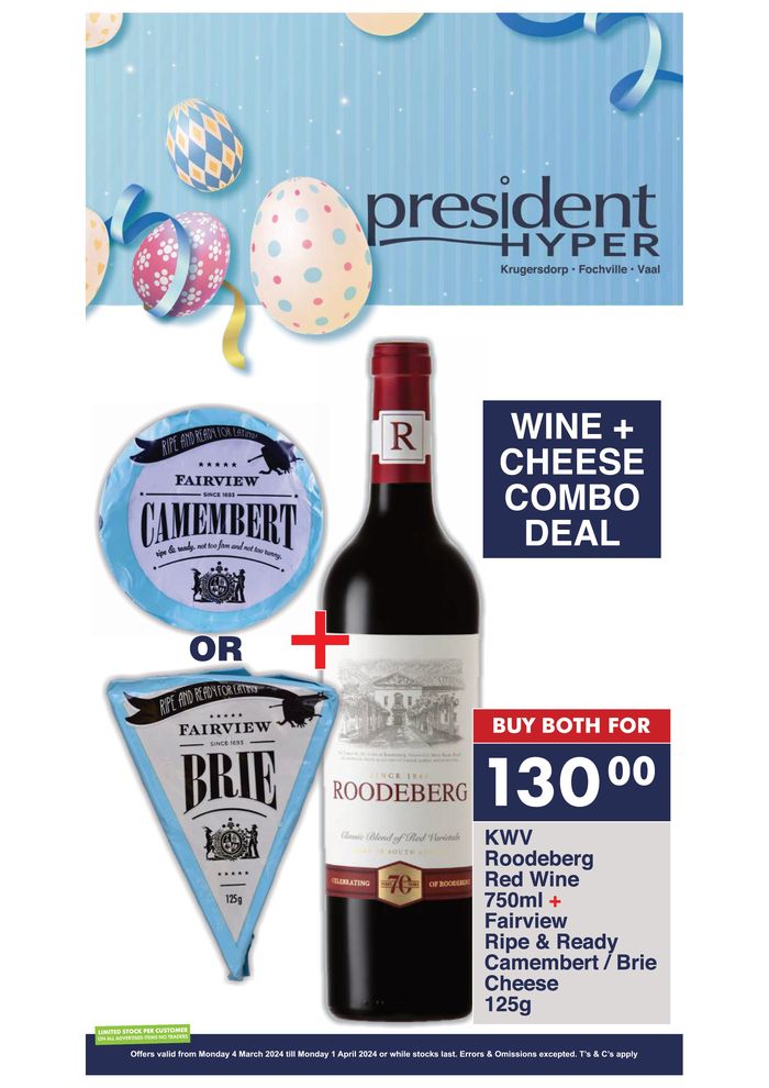President Hyper catalogue in Krugersdorp | President Hyper weekly specials | 2024/03/07 - 2024/04/01