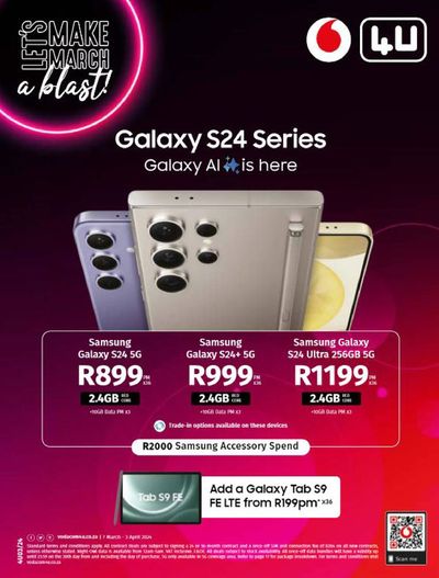Electronics & Home Appliances offers in Upington | sale in Vodacom | 2024/03/07 - 2024/04/03