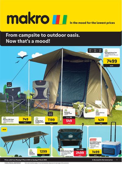 Home & Furniture offers | From Campsite To Outdoor Oasis in Makro | 2024/03/11 - 2024/03/31