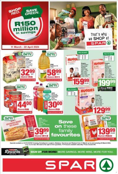Groceries offers in Nelspruit | Store Specials 11 March - 22 April in SuperSpar | 2024/03/11 - 2024/04/22