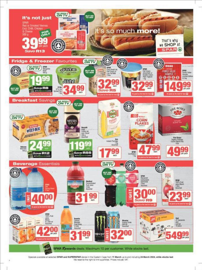 Spar catalogue in King William's Town | Store Specials 11 March - 22 April | 2024/03/11 - 2024/04/22