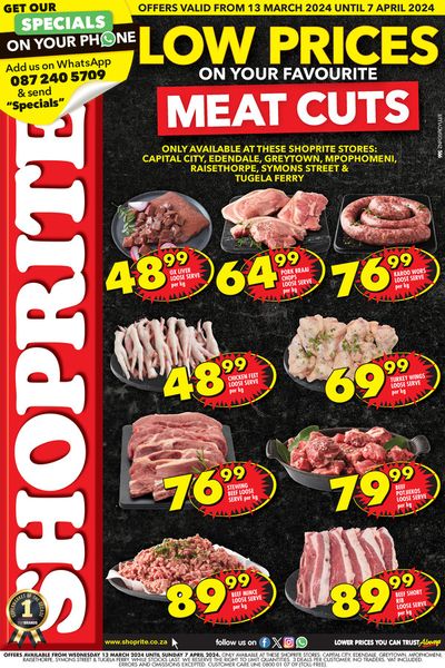 Shoprite catalogue in Durban | Shoprite weekly specials 13 March - 07 April | 2024/03/13 - 2024/04/07