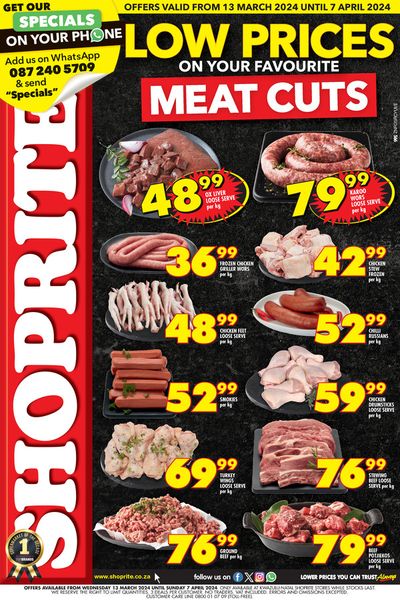 Shoprite catalogue in Durban | Shoprite weekly specials 13 March - 07 April | 2024/03/13 - 2024/04/07