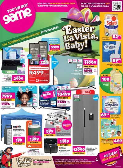 Electronics & Home Appliances offers in Sandton | Leaflets Game in Game | 2024/03/18 - 2024/04/01