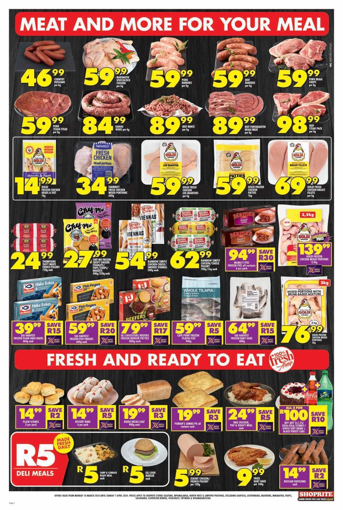 Shoprite catalogue in Roodepoort | Shoprite Easter Deals Great North 18 March - 7 April | 2024/03/18 - 2024/04/07