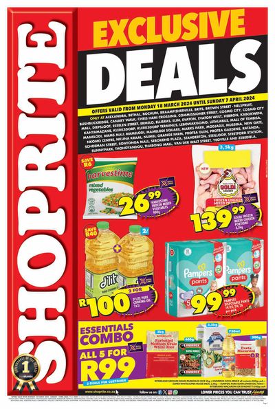 Shoprite catalogue in Lephalale | Shoprite weekly specials | 2024/03/18 - 2024/04/07