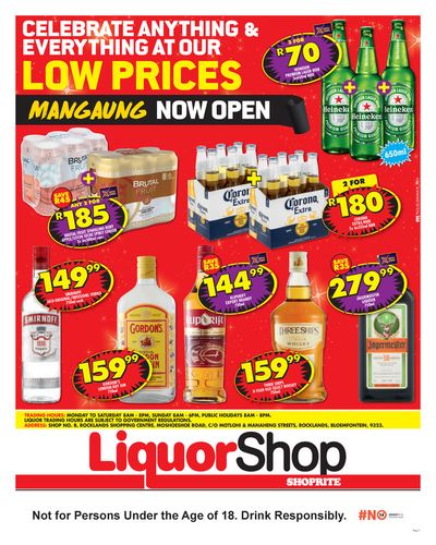 Groceries offers in Kimberley | Shoprite LiquorShop weekly specials 18 - 31 March in Shoprite LiquorShop | 2024/03/18 - 2024/03/31