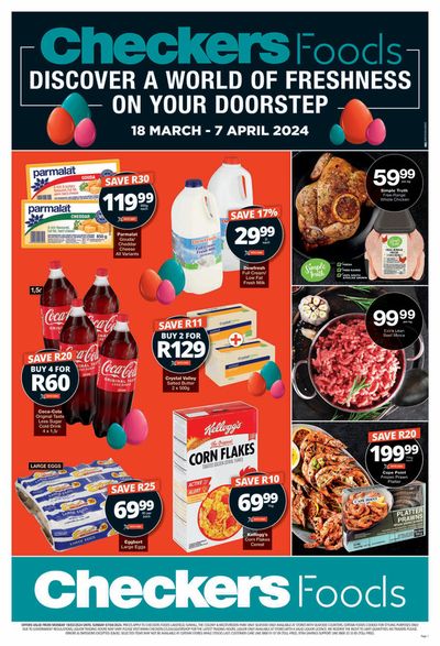 Groceries offers in Alberton | Checkers Foods Easter Promotion GN 18 March - 7 April in Checkers | 2024/03/18 - 2024/04/07
