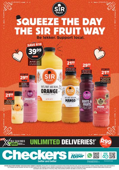 Checkers catalogue in Cape Town | Checkers Sir Fruit Promotion 18 March - 21 April | 2024/03/18 - 2024/04/21
