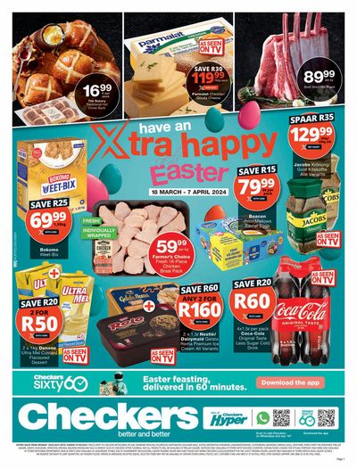 Easter offers in Bloemfontein | Checkers Easter Promotion NC 18 March - 7 April in Checkers | 2024/03/18 - 2024/04/07