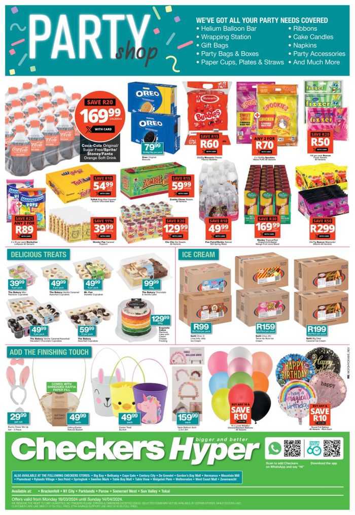Checkers Hyper catalogue in Brackenfell | Checkers Hyper Party Shop 18 March - 14 April | 2024/03/18 - 2024/04/14