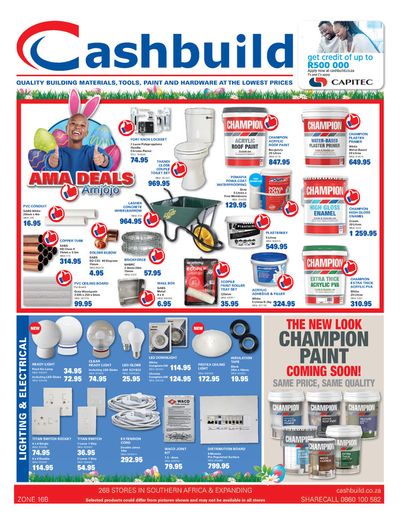 DIY & Garden offers in Polokwane | Cashbuild weekly specials Until 21 April in Cashbuild | 2024/03/18 - 2024/04/21