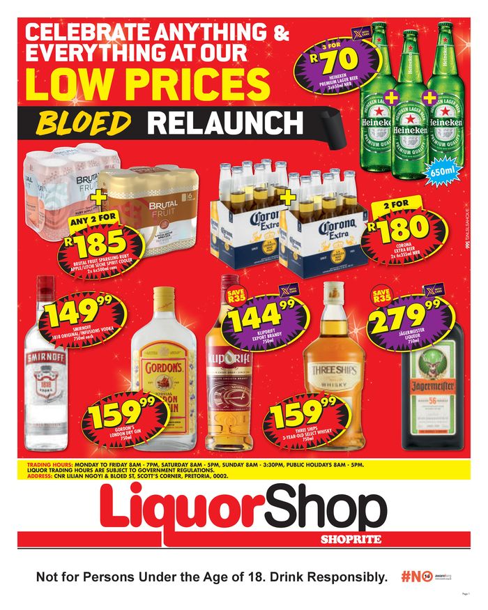 Shoprite LiquorShop catalogue in Sandton | Shoprite LiquorShop Bloed Leaflet Until 7 April  | 2024/03/21 - 2024/04/07