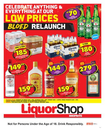 Shoprite LiquorShop catalogue in Bela-Bela | Shoprite LiquorShop Bloed Leaflet Until 7 April  | 2024/03/21 - 2024/04/07