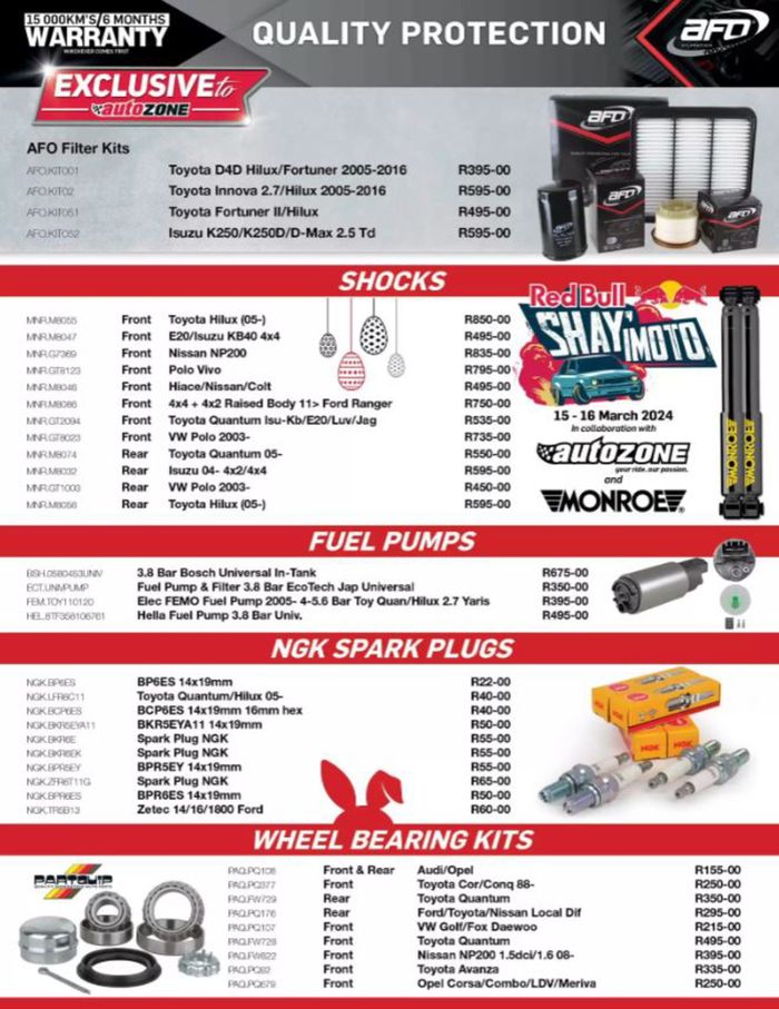 AutoZone catalogue in Vaalwater | sale | 2024/03/21 - 2024/04/07