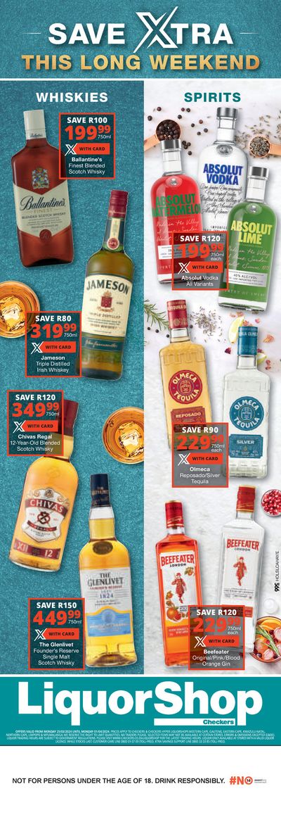 Groceries offers in Kimberley | sale in Checkers Liquor Shop | 2024/03/25 - 2024/04/01